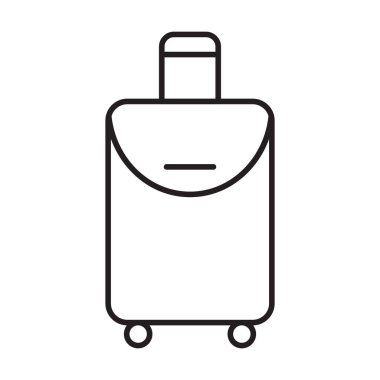 Web tasarım, logo, bilgi, UI için seyahat çantası simgesi. resimleme