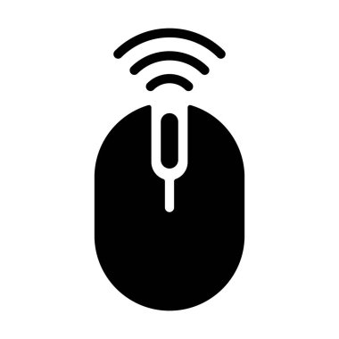 Grafik tasarım, logo, web sitesi, sosyal medya, mobil uygulama, UI illüstrasyon için kablosuz bilgisayar fare simgesi vektörü