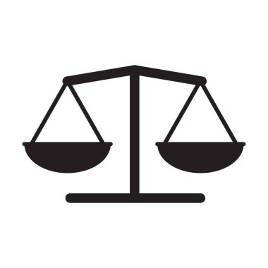 Grafik tasarım, logo, web sitesi, sosyal medya, mobil uygulama, ui illüstrasyon için denge simgesi vektörü