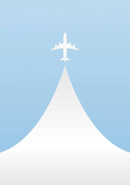 Samolot Lecący Górę Nieba Transportu Podróży Koncepcji Turystyki Dla Projektowania — Wektor stockowy