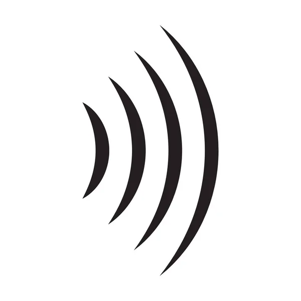 Icono Onda Sonido Vector Radiación Onda Radio Para Diseño Gráfico — Vector de stock