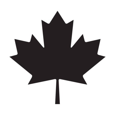 Grafik tasarımı, logo, web sitesi, sosyal medya, mobil uygulama, UI illüstrasyonu için Kanada akçaağaç yaprağı ikonu vektörü