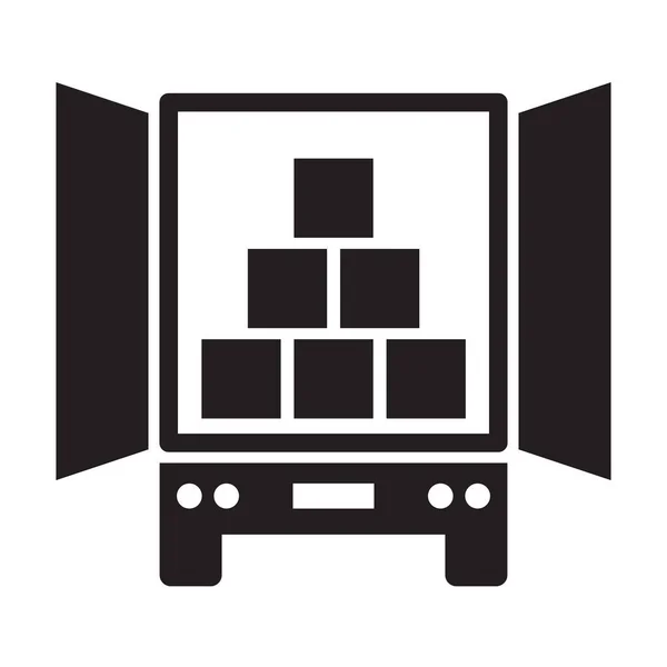 Концепція Векторного Транспортування Вантажівок Графічного Дизайну Логотипу Веб Сайту Соціальних — стоковий вектор