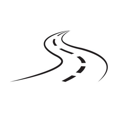 grafik tasarım, logo, web sitesi, sosyal medya, mobil uygulama, UI için eğri yol simgesi