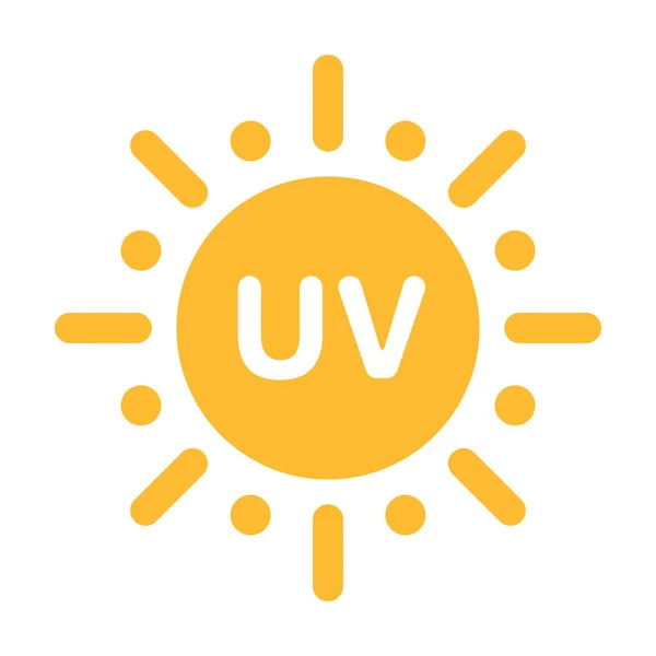 Stralingsicoon Vector Ultraviolet Lichtsymbool Voor Grafisch Ontwerp Logo Website Social — Stockvector