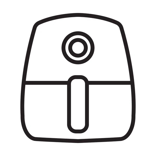 Cocina Freidora Vector Icono Del Aparato Para Diseño Gráfico Logotipo — Archivo Imágenes Vectoriales