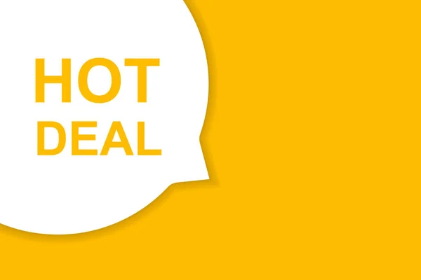 Hot Deal Tal Bubbla Banner Vektor Med Kopieringsutrymme För Företag — Stock vektor