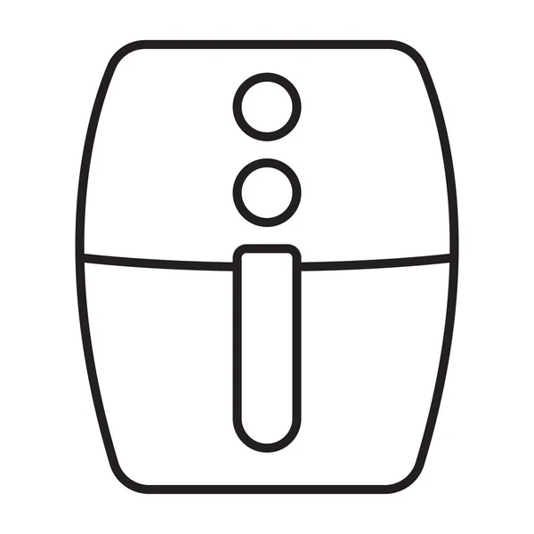 Cocina Freidora Vector Icono Del Aparato Para Diseño Gráfico Logotipo — Archivo Imágenes Vectoriales