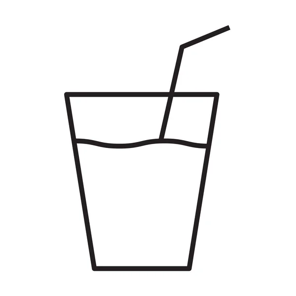 Drink Icon Vector Grafica Logo Sito Web Social Media App — Vettoriale Stock