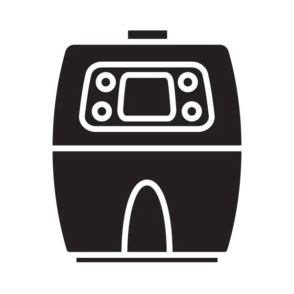 Cozinhar Vetor Ícone Aparelho Fritadeira Para Design Gráfico Logotipo Site —  Vetores de Stock
