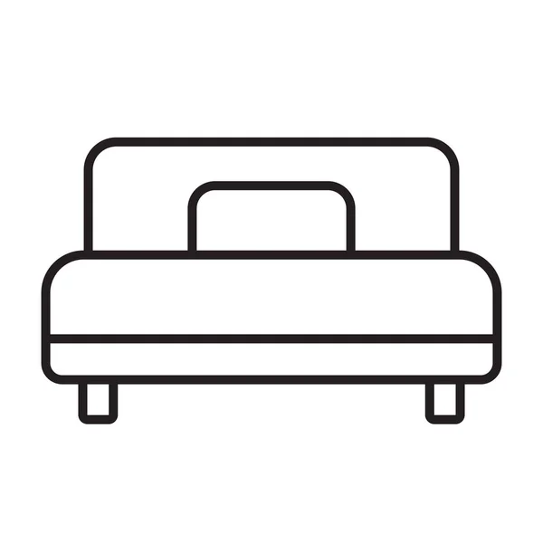 Vector Icono Cama Para Diseño Gráfico Logotipo Sitio Web Redes — Vector de stock