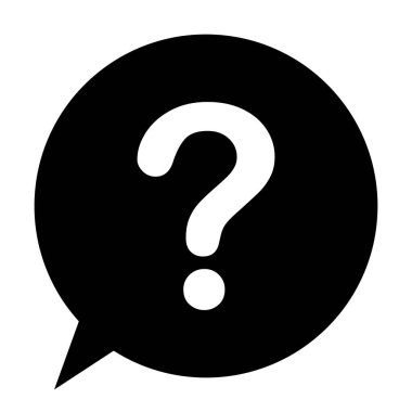 Grafik tasarım, logo, web sitesi, sosyal medya, mobil uygulama, UI illüstrasyon için soru simgesi