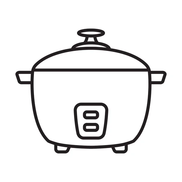 Pictogram Rijstkoker Vector Voor Grafisch Ontwerp Logo Website Social Media — Stockvector