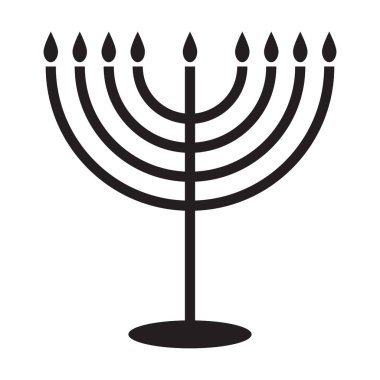 Grafik tasarım, logo, web sitesi, sosyal medya, mobil uygulama, UI illüstrasyonu için menorah simgesi vektörü