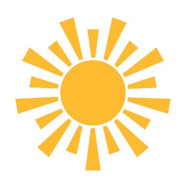 Grafik tasarım, logo, web sitesi, sosyal medya, mobil uygulama, UI illüstrasyon için güneş ikonu vektör günbatımı kavramı