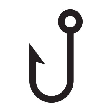 Grafik tasarım, logo, web sitesi, sosyal medya, mobil uygulama, UI illüstrasyon için dikenli balık kancası vektörü