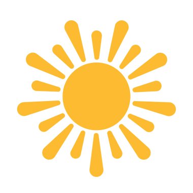 Grafik tasarım, logo, web sitesi, sosyal medya, mobil uygulama, UI illüstrasyon için güneş ikonu vektör günbatımı kavramı