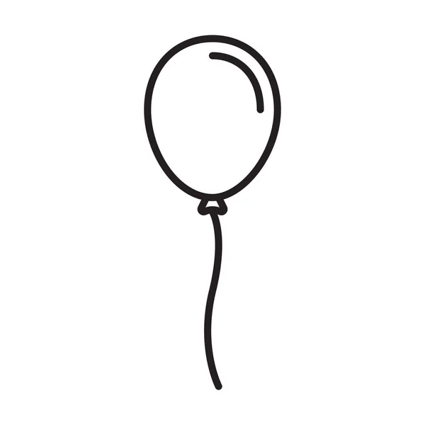 Hava Balonu Ikonu Doğum Günü Bayram Bayram Grafik Tasarım Logo — Stok Vektör