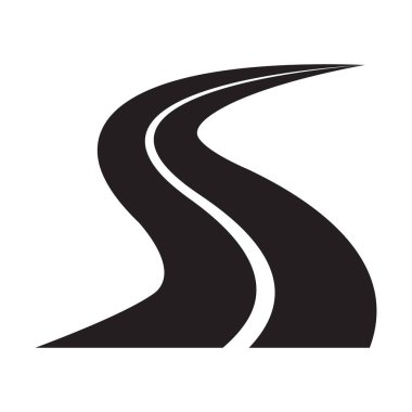 Grafik tasarım, logo, web sitesi, sosyal medya, mobil uygulama, UI için S simgesi vektör asfalt yolu