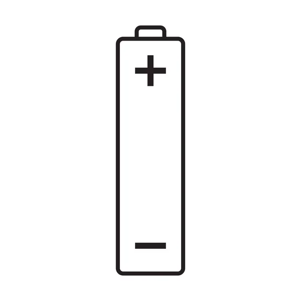 Батарея Иконка Вектор Двойной Миньон Батареи Положительным Отрицательным Знаком Полярности — стоковый вектор