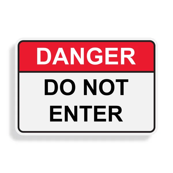Danger Enter Авторизований Персонал Тільки Символ Доступу Входу Заборона Векторний — стоковий вектор