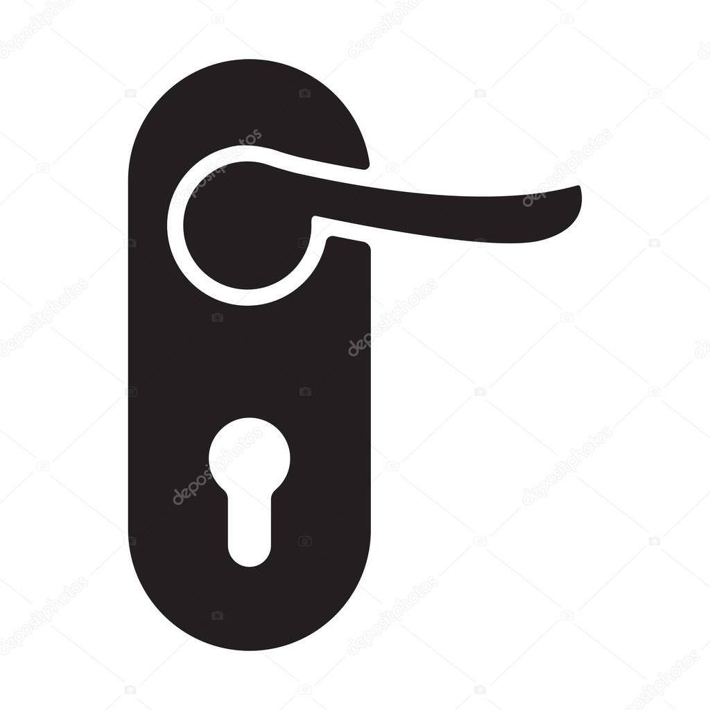 door handle icon vector lock sign for business, marketing, flyers, banners, presentations and posters. illustration