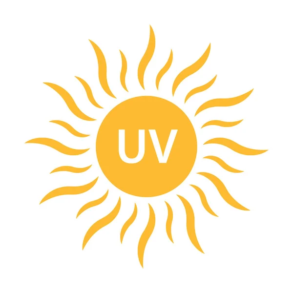 Излучение Иконка Вектор Солнечного Ультрафиолетового Света Символ Графического Дизайна Логотип — стоковый вектор