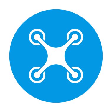 Grafik tasarım, logo, web sitesi, sosyal medya, mobil uygulama, ui illüstrasyon için drone kuadrokopter simgesi vektörü