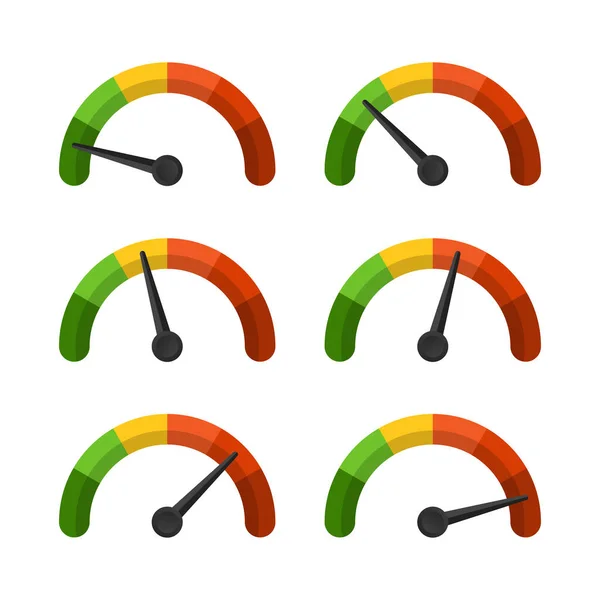 Speedometer Different Position Icon Vector Graphic Design Logo Website Social — Stockvektor