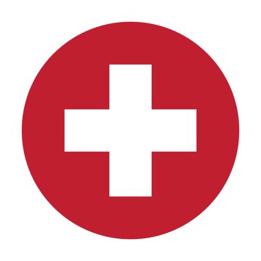 Grafik tasarım, logo, web sitesi, sosyal medya, mobil uygulama, ui illüstrasyon için kırmızı haç ikonu işareti