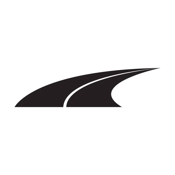 Curved Road Icon Vector Graphic Design Logo Website Social Media — Stock Vector