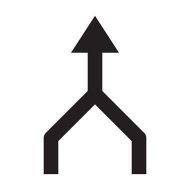 Grafik tasarımı, logo, web sitesi, sosyal medya, mobil uygulama, UI illüstrasyonu için ikon vektör işbirliği, ortaklık, ittifak, birleşme ve büyüme kavramını birleştiren iki ok