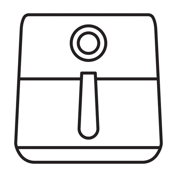グラフィックデザイン ウェブサイト ソーシャルメディア モバイルアプリ Uiイラストのための調理エアフライヤーアプライアンスのアイコンベクトル — ストックベクタ