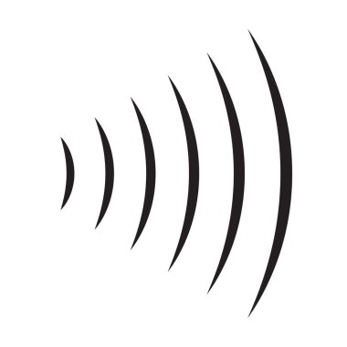 sound radio wave icon vector wifi sound signal connection for graphic design, logo, website, social media, mobile app, UI illustration