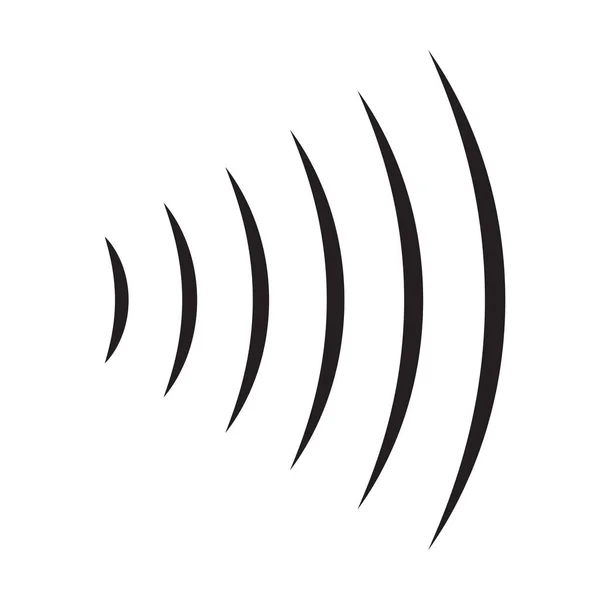 Sound Radio Wave Icon Vector Wifi Sound Signal Connection Graphic — Vector de stock