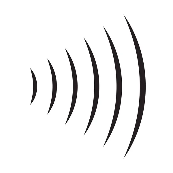 Sound Radio Wave Icon Vector Wifi Sound Signal Connection Graphic — Vector de stock