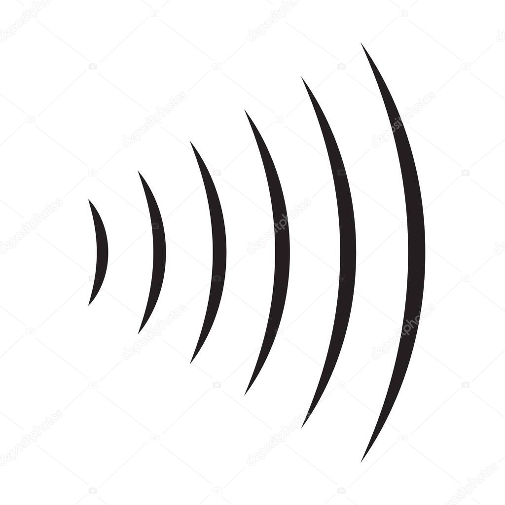 Sound radio wave icon vector wifi sound signal connection for graphic design, logo, website, social media, mobile app, UI illustration