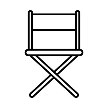 director chair icon vector camping chair sign for graphic design, logo, website, social media, mobile app, UI illustration