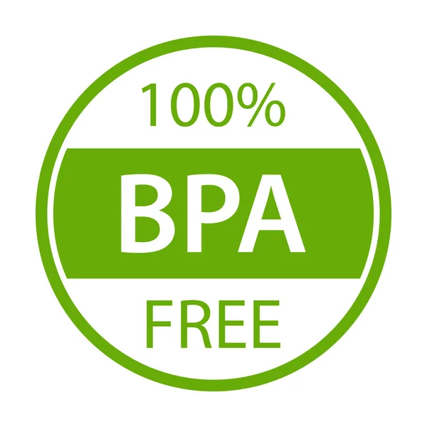 Bpa Free Bisphenol Phthalates Free Icon Vector Non Toxic Plastic — Stok Vektör