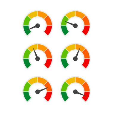 Grafik tasarım, logo, web sitesi, sosyal medya, mobil uygulama için 6 farklı konum simgesi vektörü, UI