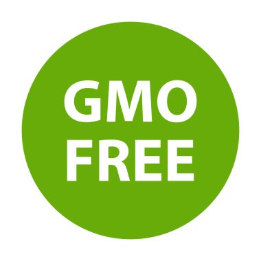 GMO ücretsiz ikon vektörü Sağlıklı gıda, organik kozmetik, vegan grafik tasarım konsepti, logo, web sitesi, sosyal medya, mobil uygulama, UI illüstrasyon