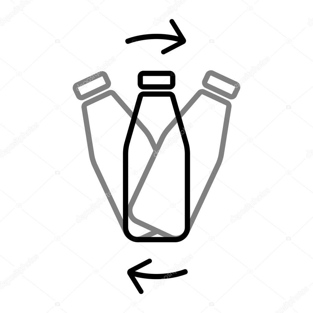 Bottle shake icon vector for graphic design, logo, website, social media, mobile app, UI illustration