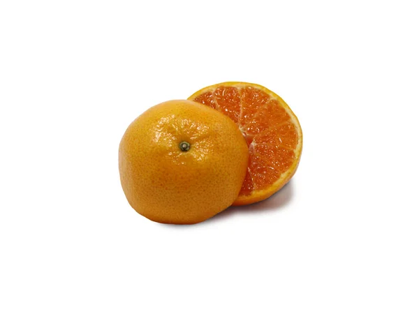 Sinaasappelfruit Geïsoleerd Een Witte Achtergrond — Stockfoto