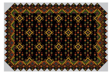 Kusursuz Düzen, Kültür Kumaşı Deseni - Geleneksel İndus Vadisi gardırobu - yazdırma biçimi.