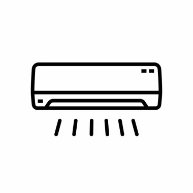 Beyaz Arkaplanda Basit ve Temiz Klima Özet Vektör Simgesi ResmiComment