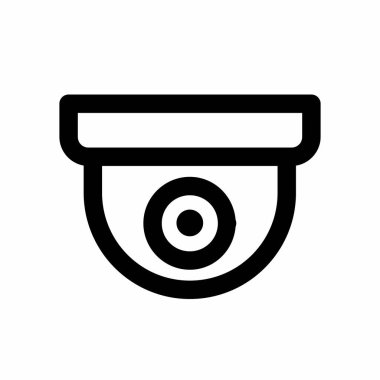 Beyaz Arkaplanda Basit ve Temiz Kamera Kamerası Vektör Simgesi