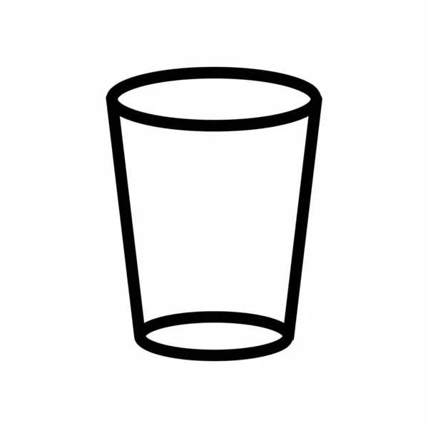 Eenvoudig Schoon Leeg Glas Buis Schets Vectorafbeelding Witte Achtergrond — Stockvector