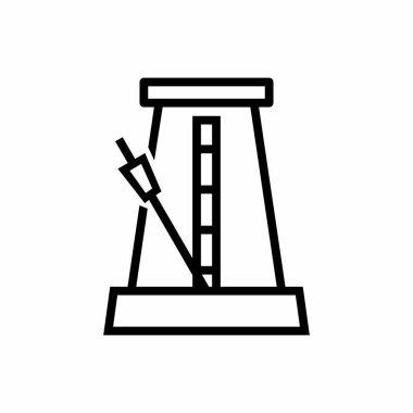 Metronom Ana Hattı Simge Vektörü İllüstrasyonu