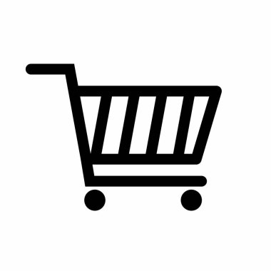 Alışveriş Arabası, Trolley Vektör Simgesi İllüstrasyonu
