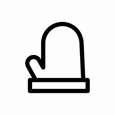 Tek Kış Eldiven Vektör Simgesi Beyaz Arkaplanda Görüntü